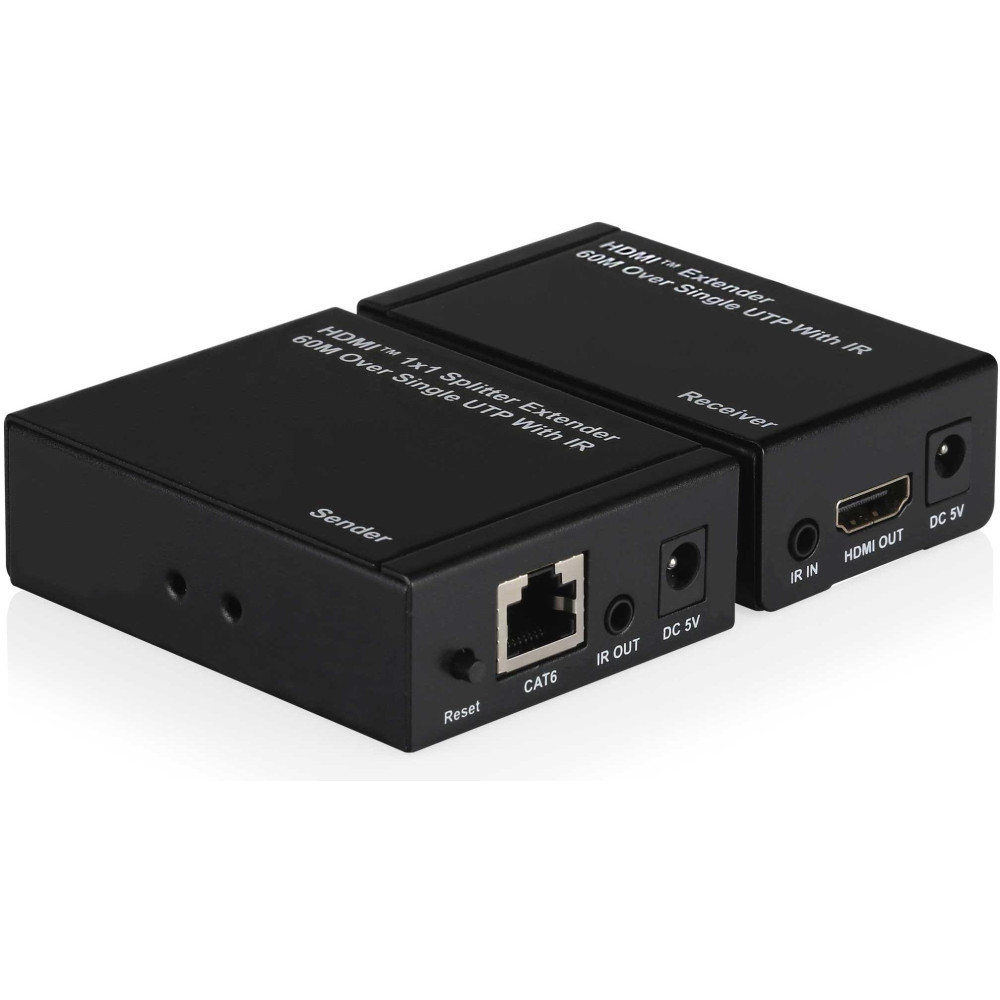 Kit TX-RX Extender HDMI, 60MT UTP, 1080p@60Hz, POE, Loop-Out Kit TX-RX Extender HDMI, 60MT UTP, 1080p@60Hz, POE, Loop-Out