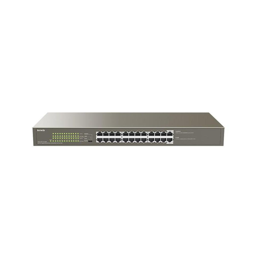 Switch 24 porte Gbit rack mount PoE Tenda- Business Switch 24 porte Gbit rack mount PoE Tenda- Business