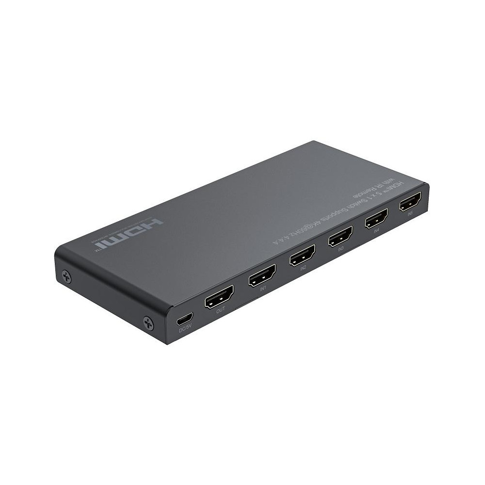 Switch 5x1 HDMI 2.0 18G 4k@60hz HDR, con telecomando IR Switch 5x1 HDMI 2.0 18G 4k@60hz HDR, con telecomando IR