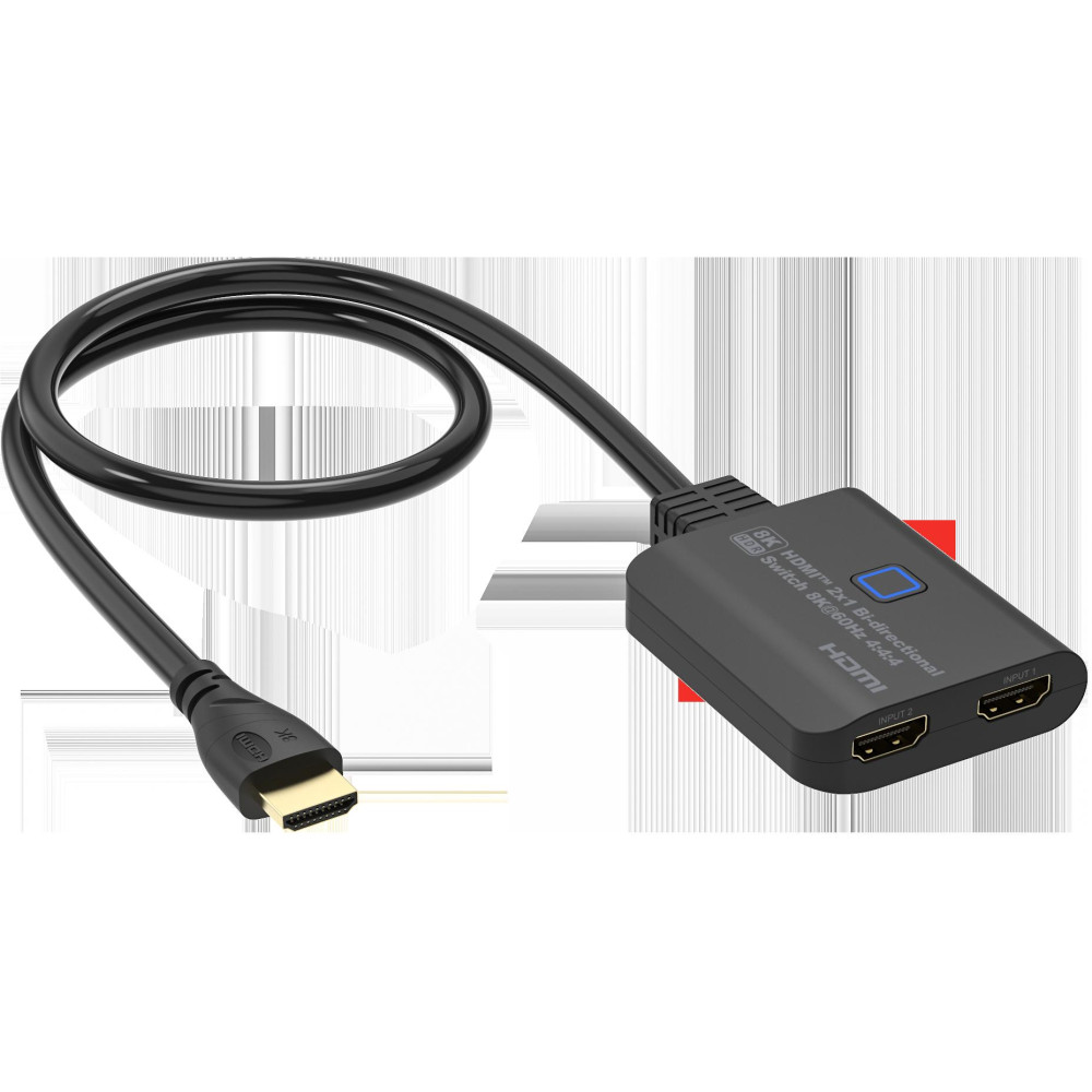 Switch HDMI 2x1, Splitter 1x2, 2 Bidirezionali, 8K@60hz Switch HDMI 2x1, Splitter 1x2, 2 Bidirezionali, 8K@60hz
