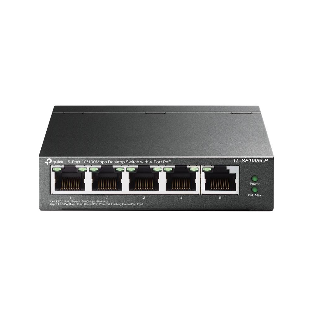 Switch Desktop 5 porte 10/100Mbps con 4-Port PoE TL-SF1005LP Switch Desktop 5 porte 10/100Mbps con 4-Port PoE TL-SF1005LP
