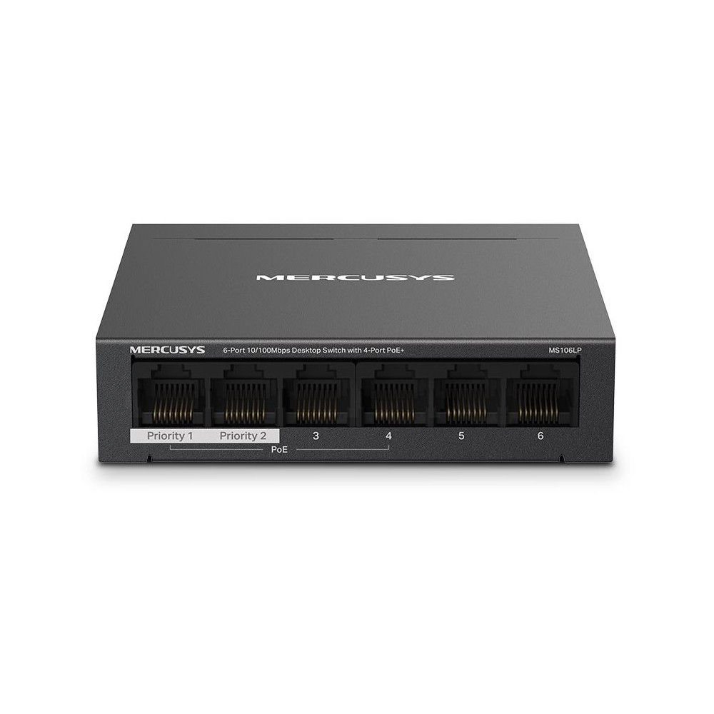 Switch Desktop 6 Porte 10/100Mbps con 4 Porte PoE+ Switch Desktop 6 Porte 10/100Mbps con 4 Porte PoE+