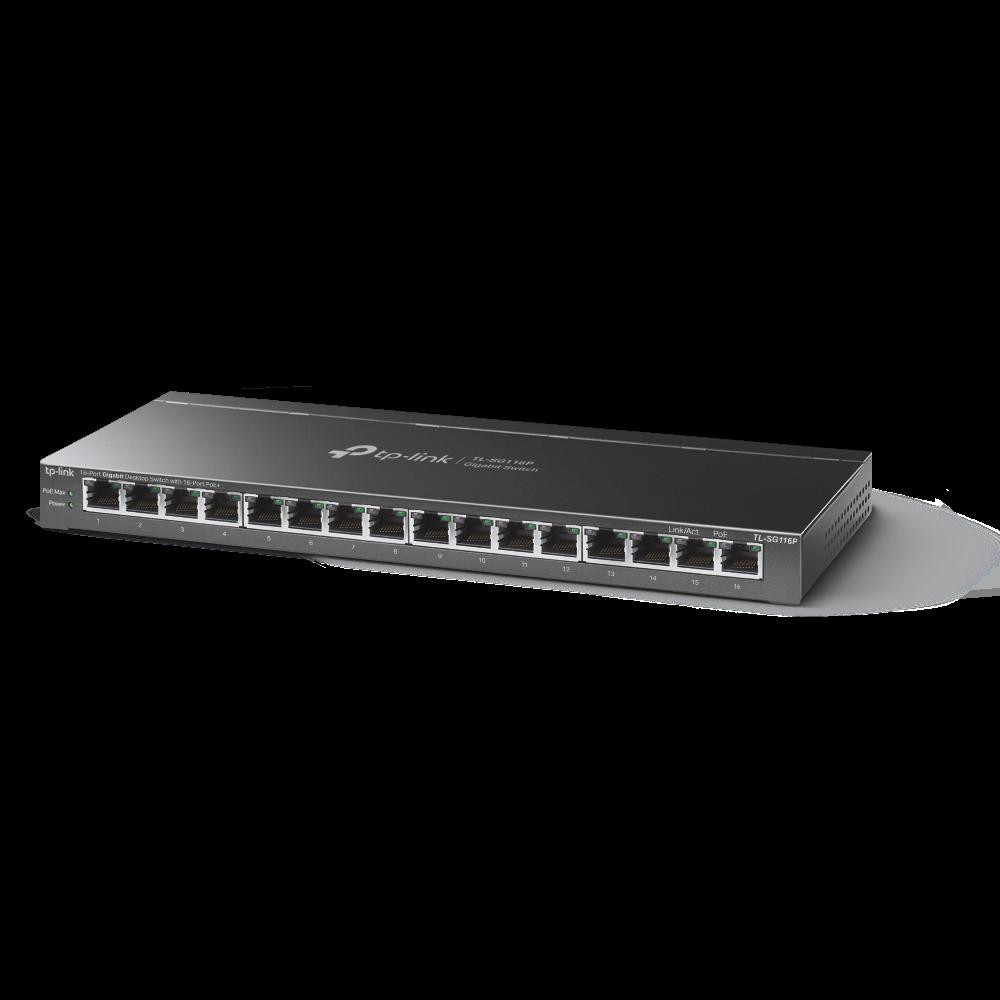 Switch Desktop Gigabit 16 porte PoE+ TL-SG116P Switch Desktop Gigabit 16 porte PoE+ TL-SG116P