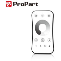 Telecomando RF 1 Canale - 4 Zone, Bianco, con Touch Wheel