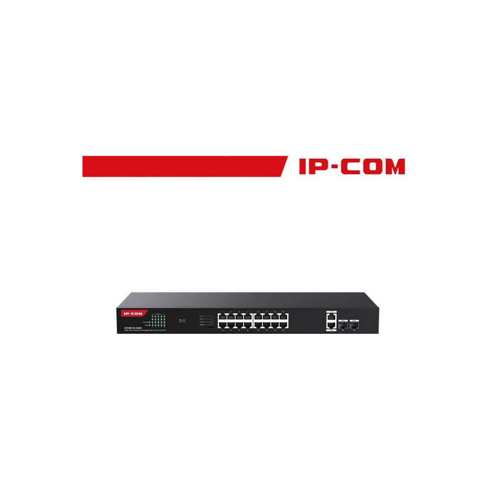 IP-COM 18GE+2SFP Ethernet Unmanaged Switch With 16-Port PoE - G1120P-16-250W IP-COM 18GE+2SFP Ethernet Unmanaged Switch With 16-Port PoE - G1120P-16-250W