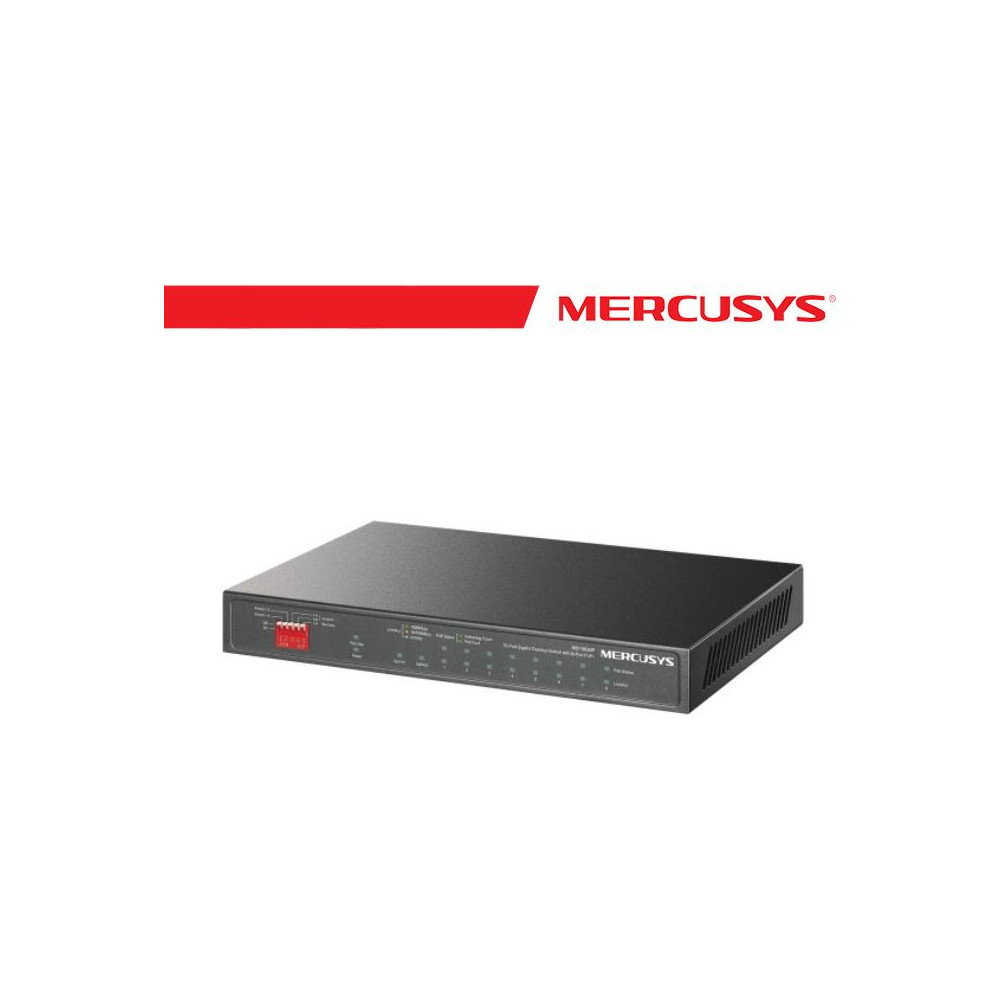 Mercusys 10-Port Gigabit Desktop Switch with 8-Port PoE+ - MS110GMP Mercusys 10-Port Gigabit Desktop Switch with 8-Port PoE+ - MS110GMP