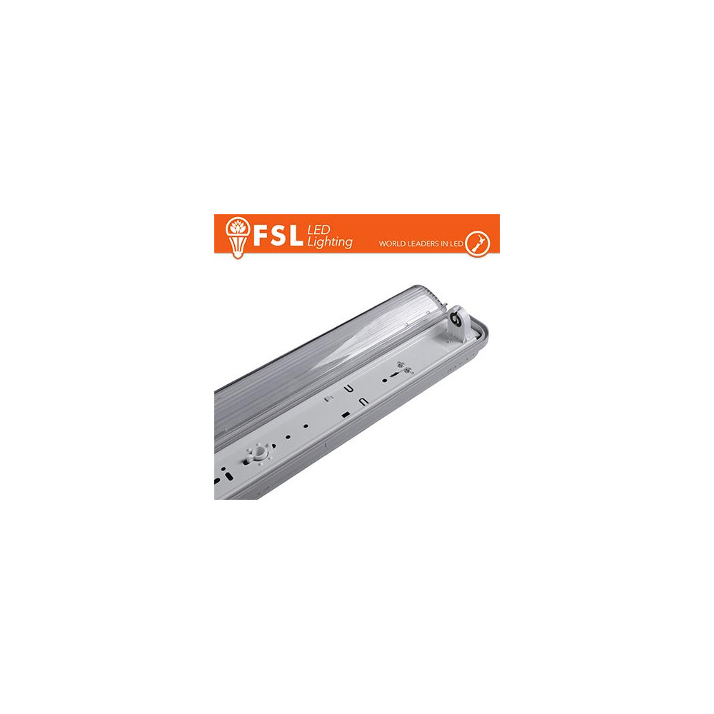 Plafo Stagna Porta tubo T8 IP65: 1 tubo 60cm Plafo Stagna Porta tubo T8 IP65: 1 tubo 60cm