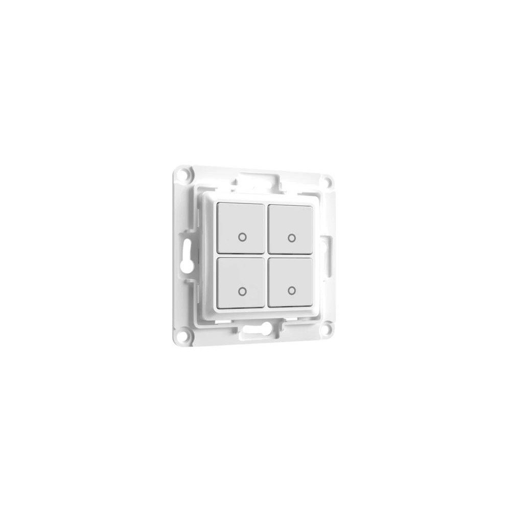 Shelly Wall Switch 4 - Pulsanti filari da parete 4 tasti bianco con supp relè