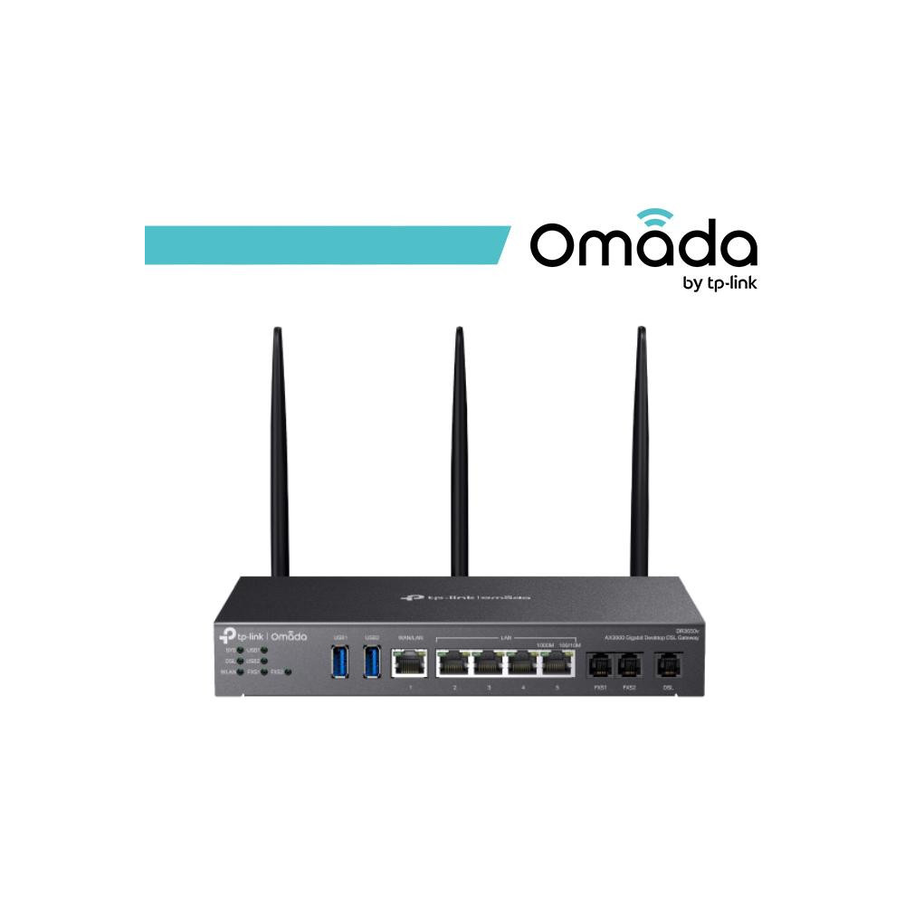 Omada Gateway Desktop Gigabit Wi-Fi 6 AX3000 DSL - DR3650v Omada Gateway Desktop Gigabit Wi-Fi 6 AX3000 DSL - DR3650v