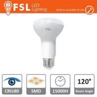 Lampada Riflettore LED R63 - 8W 6500K 630LM 120º 63X102mm CRI80 E27 25.000H