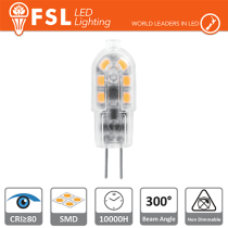 G4 LED sostitutiva per alogene - 1.5W 4000K 125LM 300º 39x12x10mm CRI80 DC-12V