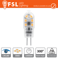 G4 LED sostitutiva per alogene - 1.5W 4000K 125LM 300º 39x12x10mm CRI80 DC-12V