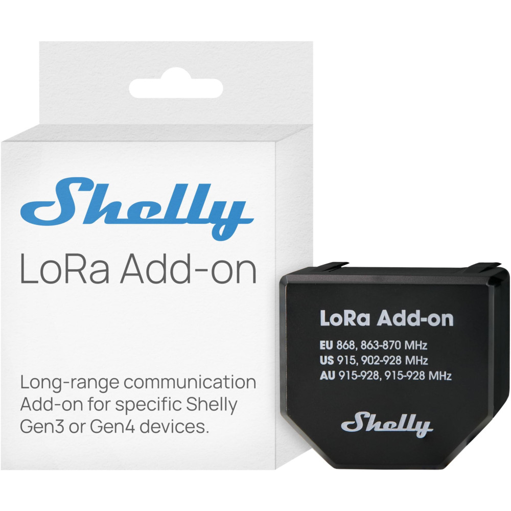 Shelly LoRa Add-on | Modulo Add-on via radio connessione 5KM Shelly LoRa Add-on | Modulo Add-on via radio connessione 5KM