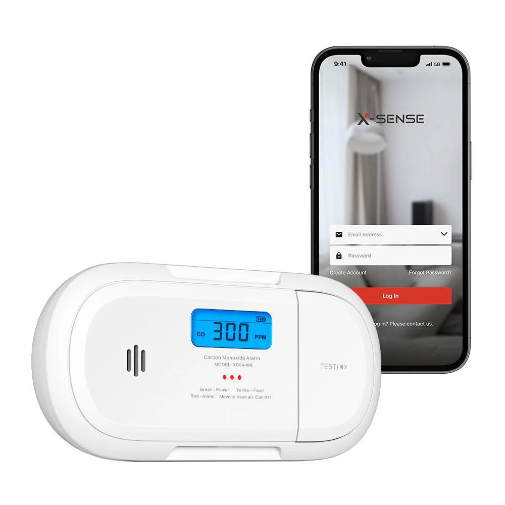 X-Sense Sensore CO-Monossido Wi-Fi a batteria sostituibile X-Sense Sensore CO-Monossido Wi-Fi a batteria sostituibile