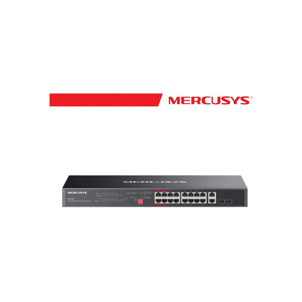 Mercusys 20-Port Gigabit Rackmount Switch with 16-Port PoE+ - MS120GP