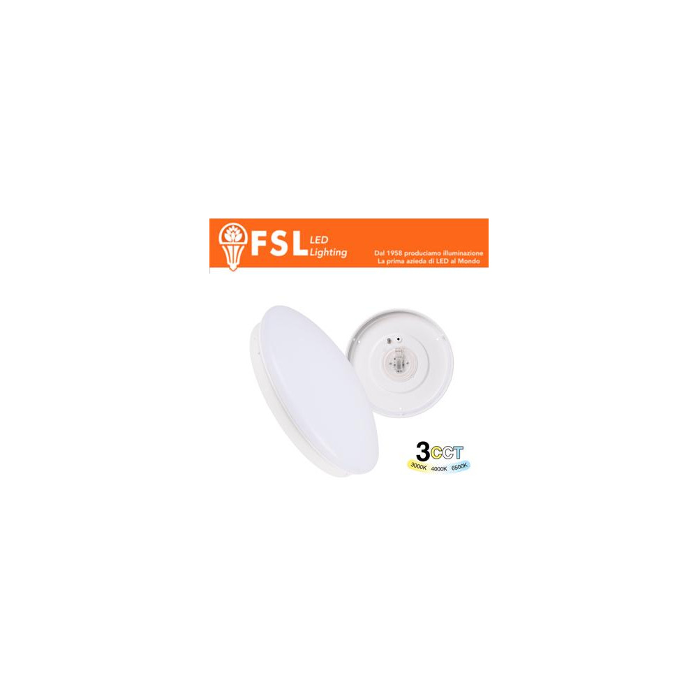 Plafoniera LED 18W Ø312*82mm - 3 in 1 CCT (3000-4000-6500K)