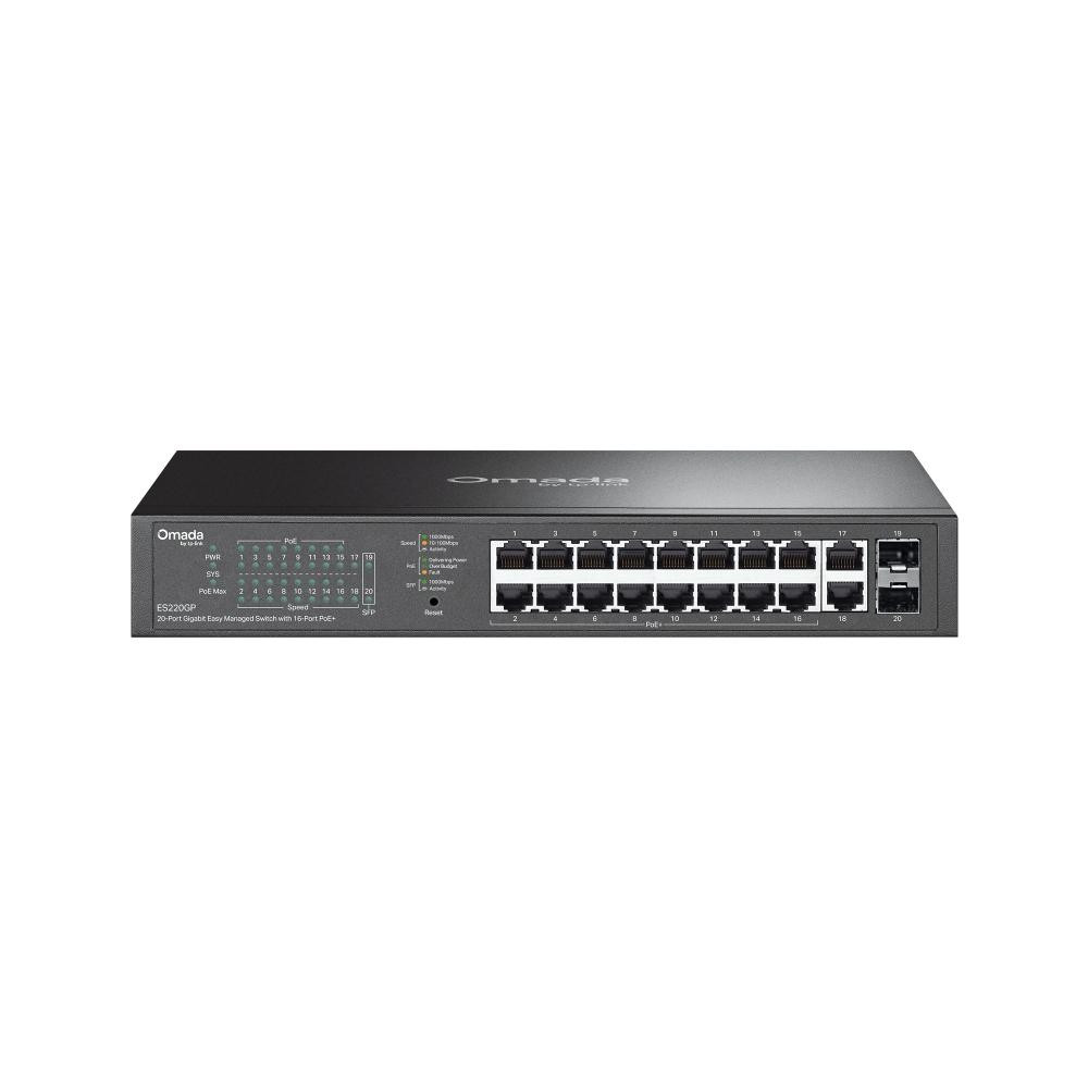Omada 20-Port Gigabit Easy Managed Switch with 16-Port PoE+