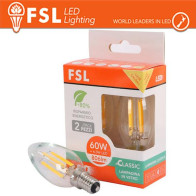 Lampada Filamento Sfera C35FC 6.5W 3000K E14 - Confezione 2PACK