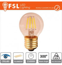 Lampada Sfera Filamento Ambra - 4W 2200K E14 330LM