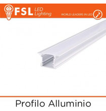 BARRA Profilo Alluminio 6063 - ad Incasso - Barra 2 metri