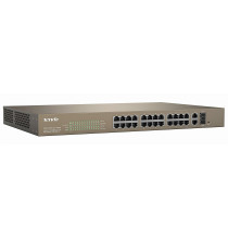 Switch PoE Web Smart 24 porte 10/100+2Gb+2SFP Combo