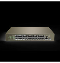 Switch 24 porte PoE 10/100Mbps + 1 Gbit + 1 slot SFP IP-COM