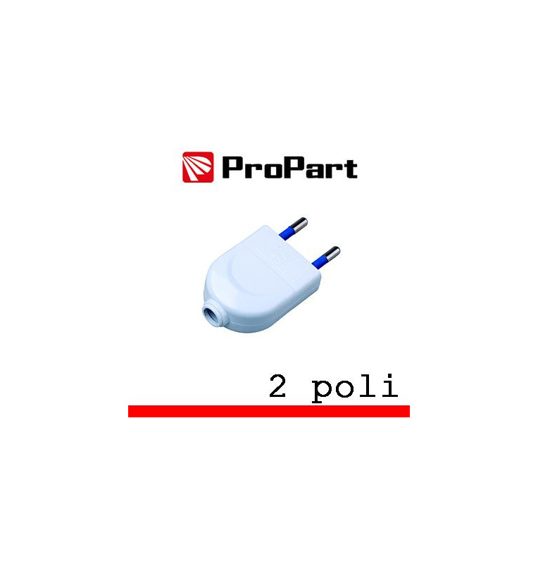 Spina 10A 2 poli polybag