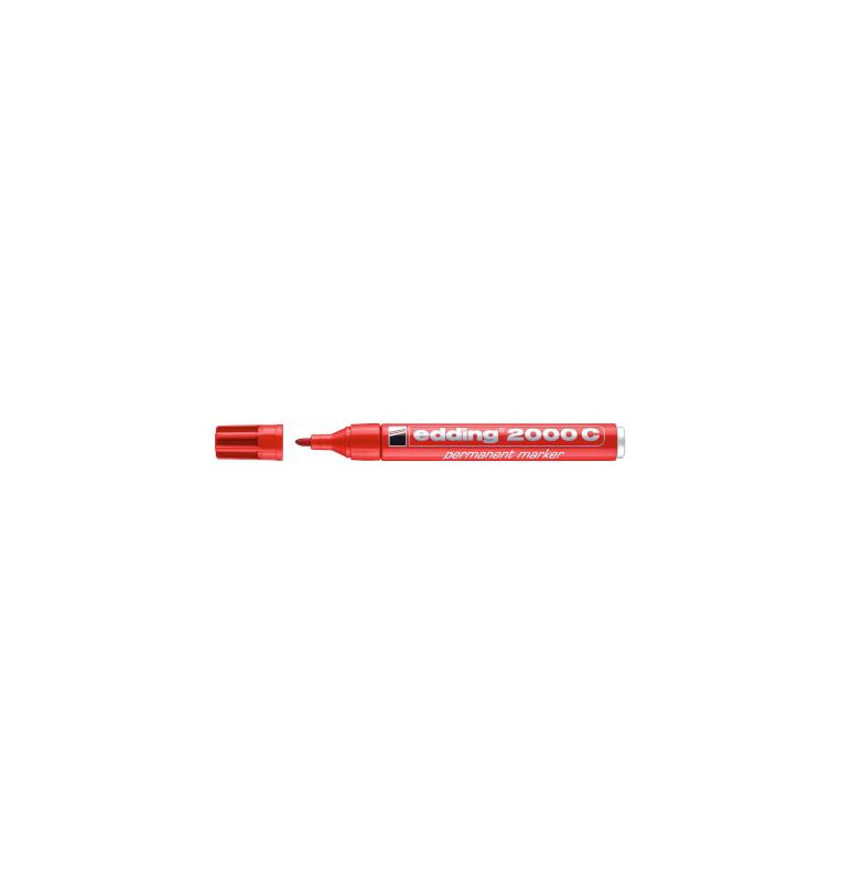 Marcatore EDDING 2000C - Rosso - punta conica -  conf. 10 pz