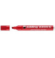 Marcatore EDDING 2200C - Rosso - p. scalpello -  conf. 10 pz