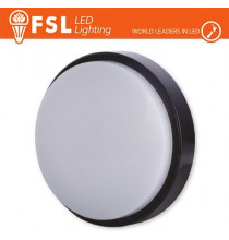 Plafoniera LED ROTONDA NERA 15W 3000K Ø180*55 IP54 