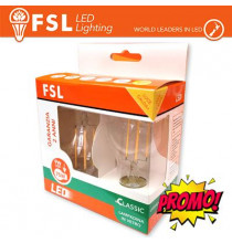 Lampada Goccia FILAMENTO: Confezione PROMO 2PACK - 9W 2700K