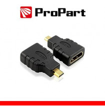 Adattatore Spina HDMI Micro(tipo D)-Presa HDMI (19PIN) dorat