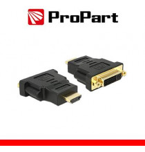 Adatt. Spina HDMI(19PIN)-Presa DVI-D Dual Link(24+5) dorato