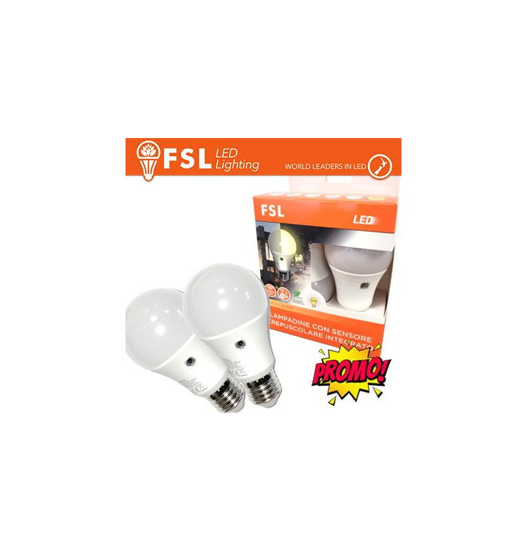 Lampada Goccia SensoreCrepusco: Confezione PROMO 2PACK 3000K