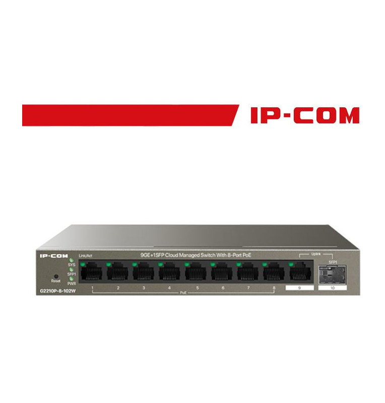 Switch IP-COM G3210P 8 porte PoE Gigabit