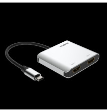 Adattatore da USB-C a 2xHDMI, 4K60Hz , HDR + USB3.0-3.1-3.2