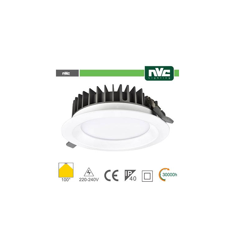 Downlight LED IP40 30W 5700K 2700LM 100º FORO:200mm Downlight LED IP40 30W 5700K 2700LM 100º FORO:200mm