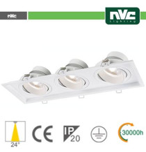 Incasso Multi lampada - 27w (3x9w) 3000k 2160lm 24°