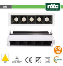 Incasso Multi lampada - 5X3W 970LM 4000K 50° 90CRI