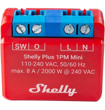 Shelly Mini Plus 1PM - Smart Relay 8A  AC WiFi/BT + PM