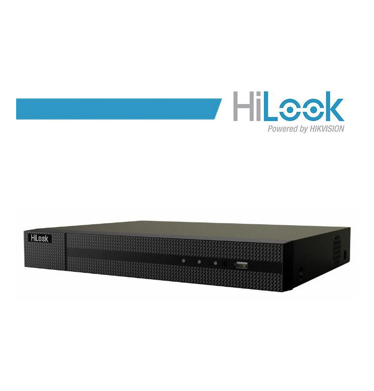 NVR Hilook 16 canali 16 PoE 4K 2 Slot HDD Sata-3 160/80 Mbps