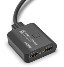 Splitter HDMI 1x2, 18G HDCP2.3, 4K@60Hz, Downscaler On-Off