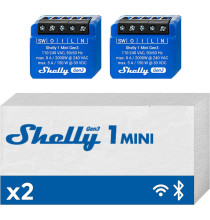 Shelly Mini 1 GEN3 DOUBLE PACK- Smart Relay 8A AC/DC WiFi/BT