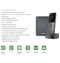 Telefono Cordless Yealink W73P Dect IP base + Handset