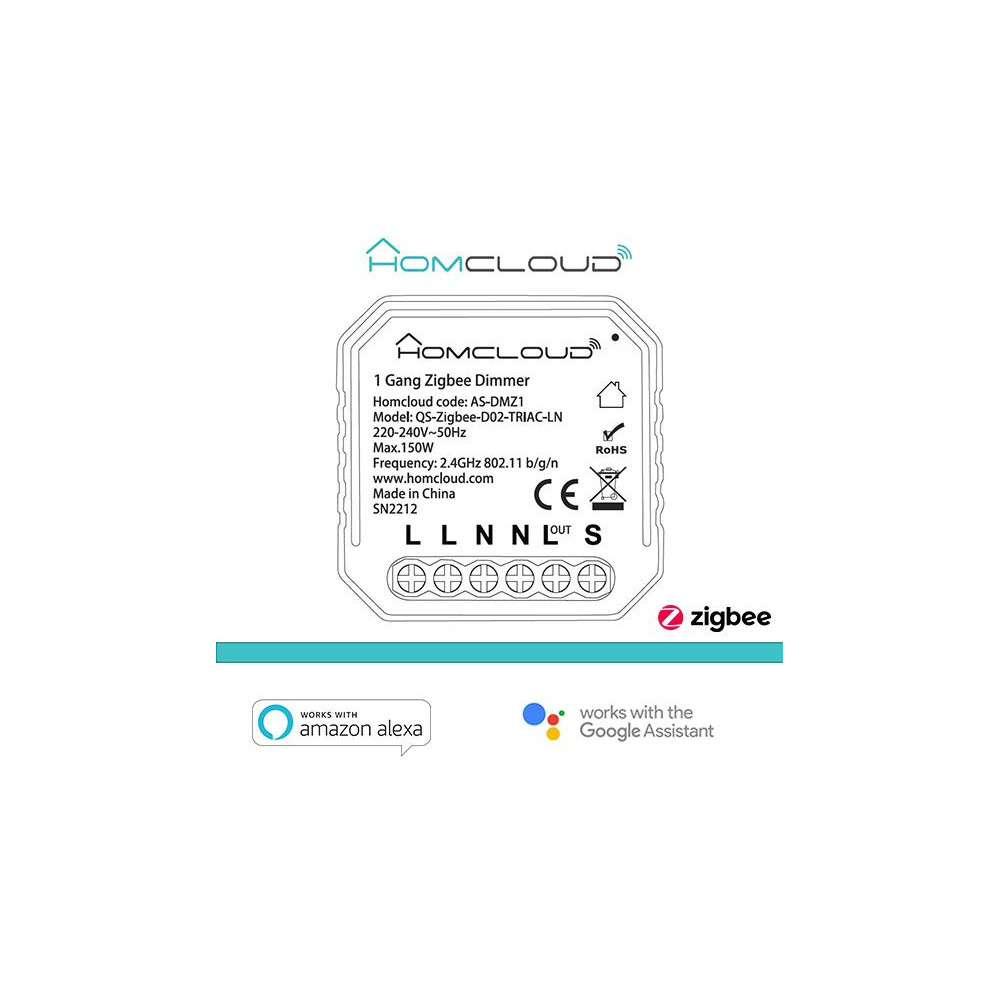 Modulo Dimmer 1CH Zigbee da incasso Modulo Dimmer 1CH Zigbee da incasso