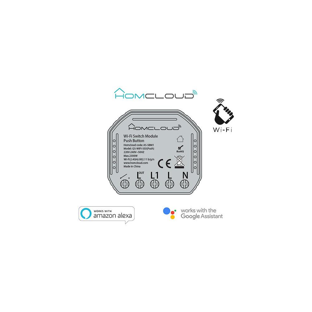 Modulo Pulsante&Interruttore 1CH Wi-Fi da incasso Modulo Pulsante&Interruttore 1CH Wi-Fi da incasso