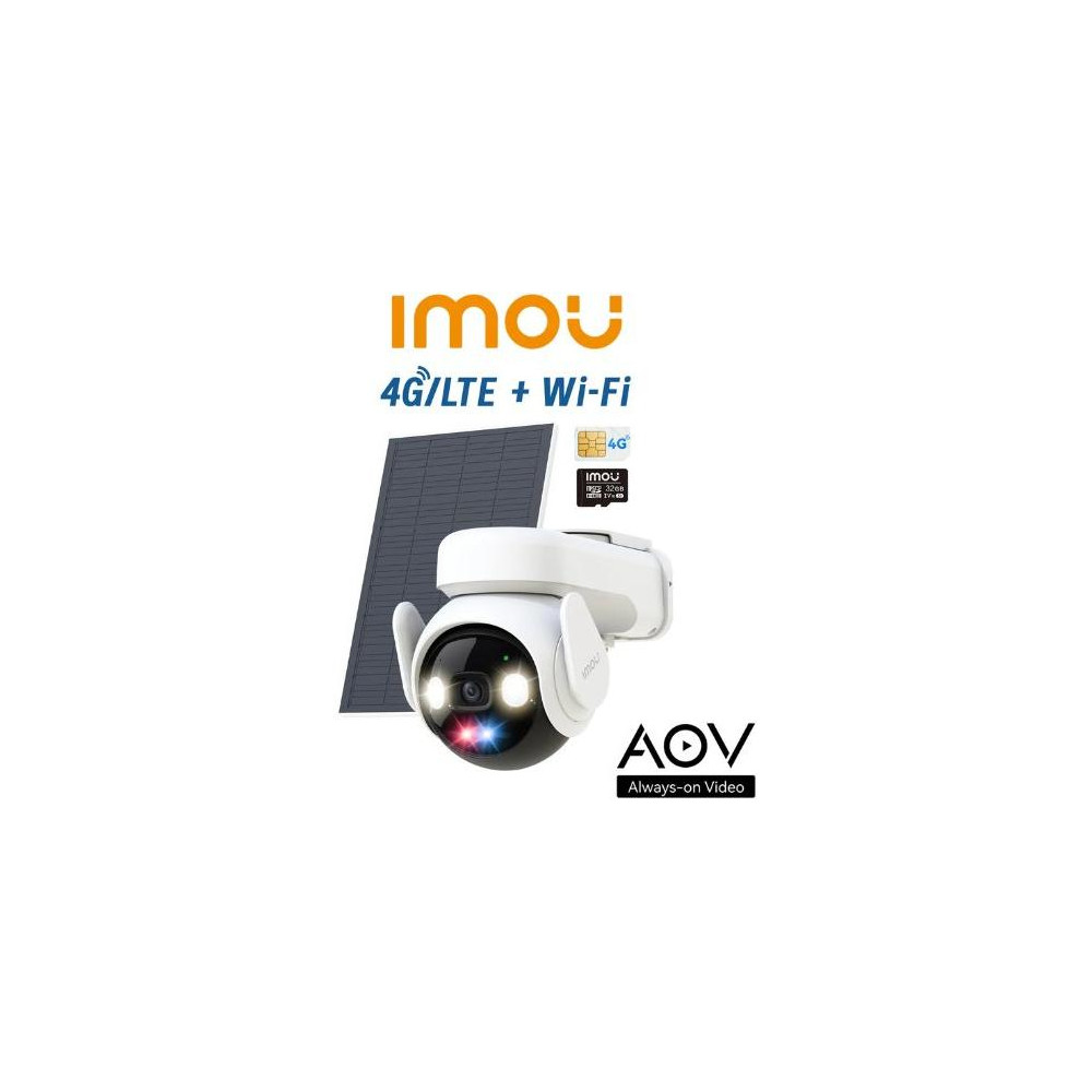 Imou Telecamera AOV PT a batteria 5Mp 3K Kit Wi-FI + 4G con SIM inclusa