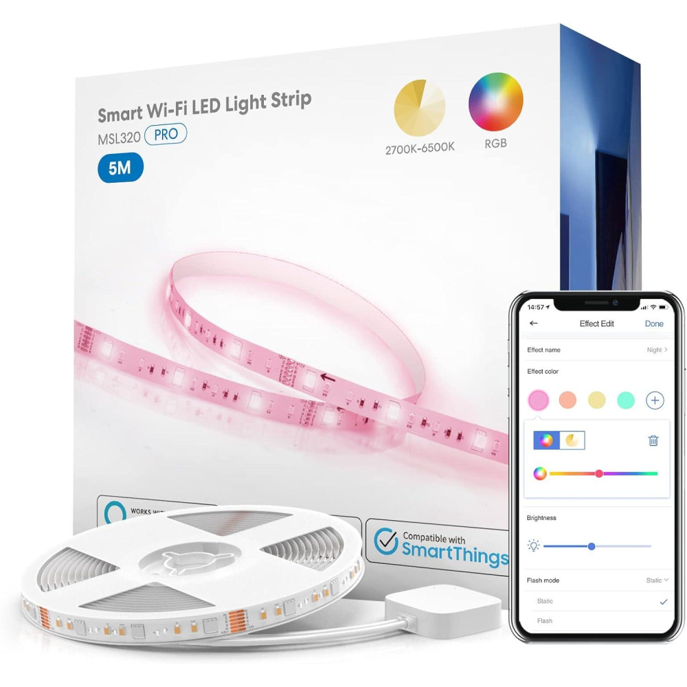 Meross Striscia LED PRO RGB + CCT Smart Wi-Fi 5m - Apple HomeKit Meross Striscia LED PRO RGB + CCT Smart Wi-Fi 5m - Apple HomeKit