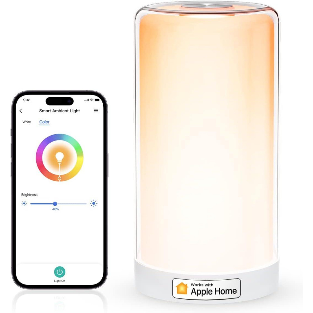 Meross Lampada da comodino a Led Wi-Fi RGBWW dimm Apple HomeKit Meross Lampada da comodino a Led Wi-Fi RGBWW dimm Apple HomeKit
