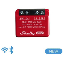Shelly Mini 1PM Gen3  - Smart Relay 8A AC WiFi/BT + PM